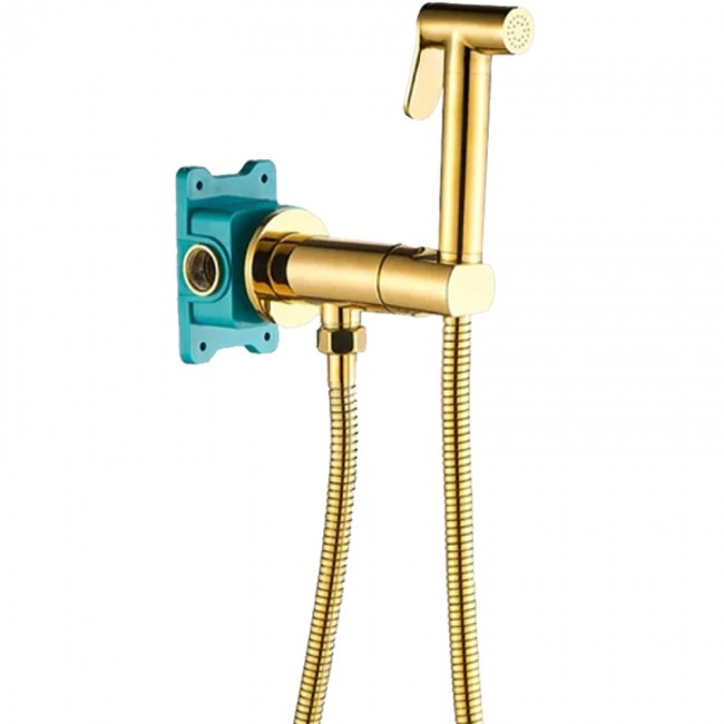 купить Гигиенический душ со смесителем ALMAes Agata AL-877-08 Золото в EV-SAN.RU