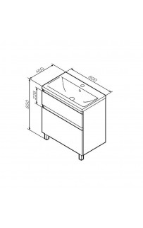 купить Тумба под раковину AM.PM X-Joy 80 M85AFSX0802WG Белый глянец в EV-SAN.RU