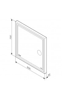 купить Зеркало AM.PM Gem 65 M91AMOX0653WG с подсветкой с механическим выключателем в EV-SAN.RU