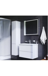 купить Комплект мебели для ванной AM.PM Gem 75 BK90GA Белый со смесителем для раковины и аксессуарами в EV-SAN.RU