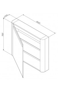 купить Зеркальный шкаф AM.PM Sensation 80 M30MCR0801NF Орех в EV-SAN.RU