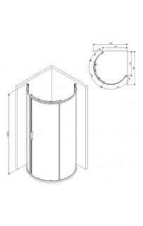 купить Душевой уголок AM.PM Like Round 95х95 W83G-333-095CG профиль Хром глянцевый стекло тонированное в EV-SAN.RU