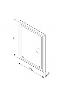 купить Зеркало AM.PM Gem 55 M91AMOX0553WG с подсветкой с механическим выключателем в EV-SAN.RU