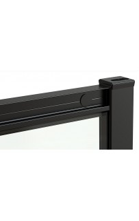 купить Душевая дверь Abber AG30100B 100x190 профиль Черный стекло прозрачное в EV-SAN.RU