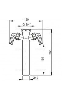 купить Патрубок для сифона Alcaplast A44M-DN40 с двумя штуцерами 6/4 в EV-SAN.RU