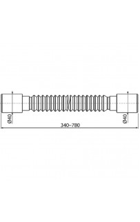 купить Гибкое соединение Alcaplast A710 40 х 40 в EV-SAN.RU