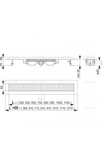 купить Душевой лоток Alcaplast Low APZ101-1450 без решетки в EV-SAN.RU