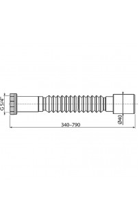 купить Гибкое соединение Alcaplast A740 5/4 x 40 в EV-SAN.RU