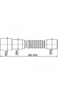 купить Гибкое соединение Alcaplast A795 50/40 х 40 в EV-SAN.RU