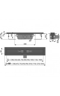 купить Душевой лоток Alcaplast APZ1BLACK-750 без решетки в EV-SAN.RU