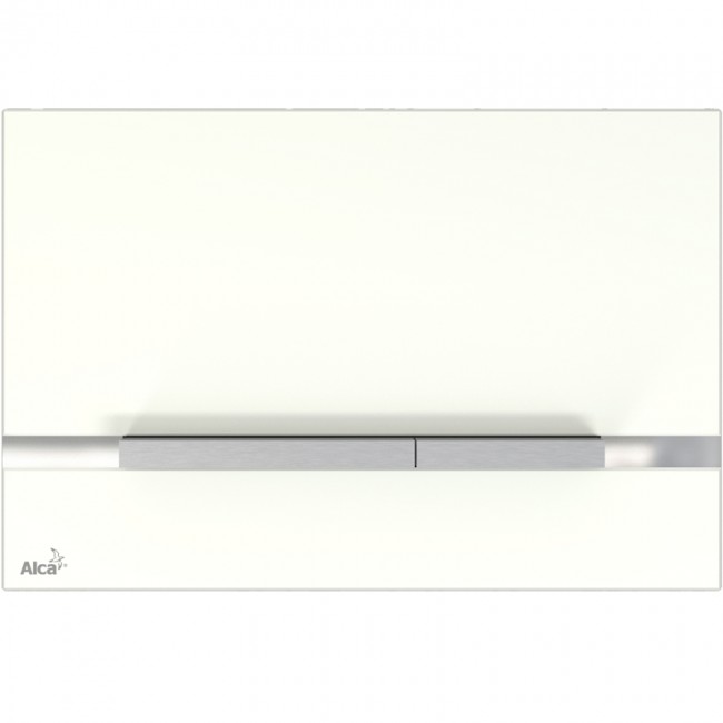 купить Клавиша смыва Alcaplast Flat Stripe Glass STRIPE-GL1200 Белый в EV-SAN.RU
