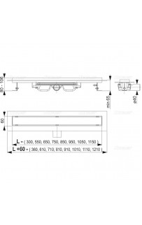 купить Душевой лоток Alcaplast Professional Low APZ106-300 без решетки в EV-SAN.RU