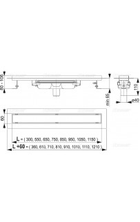 купить Душевой лоток Alcaplast Professional Low APZ1106-300 без решетки в EV-SAN.RU