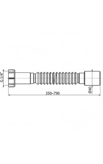 купить Гибкое соединение Alcaplast A730 5/4 х 40 в EV-SAN.RU