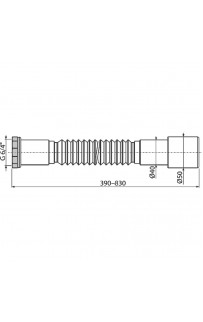 купить Гибкое соединение Alcaplast A780 6/4 x 40/50 в EV-SAN.RU