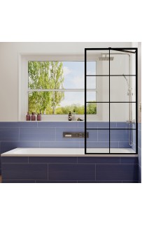 купить Шторка на ванну Ambassador Bath Screens 70х140 16041208 профиль Черный стекло прозрачное в EV-SAN.RU