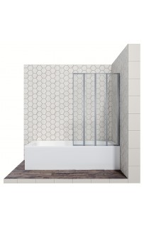купить Шторка на ванну Ambassador Bath Screens 100х140 16041111R профиль Хром стекло CrystalPure в EV-SAN.RU