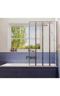 купить Шторка на ванну Ambassador Bath Screens 100х140 16041111R профиль Хром стекло CrystalPure в EV-SAN.RU