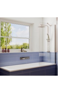 купить Шторка на ванну Ambassador Bath Screens 70х140 16041102 профиль Хром стекло CrystalPure в EV-SAN.RU
