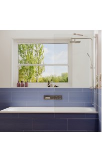 купить Шторка на ванну Ambassador Bath Screens 70х140 16041102 профиль Хром стекло CrystalPure в EV-SAN.RU