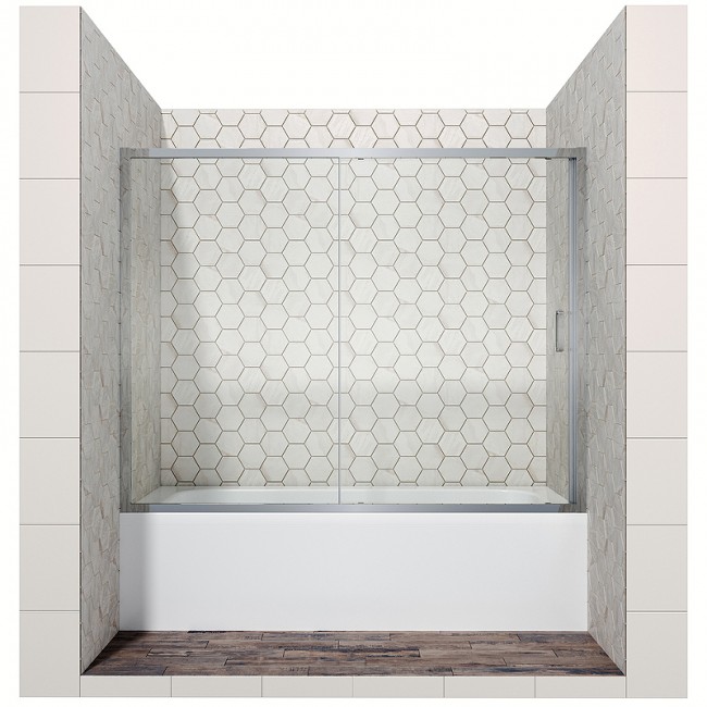 купить Шторка на ванну Ambassador Bath Screens 170х140 16041105 профиль Хром стекло CrystalPure в EV-SAN.RU