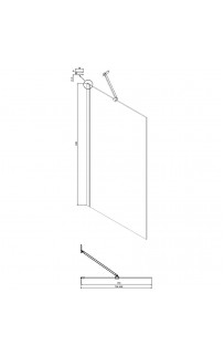 купить Шторка на ванну Ambassador Bath Screens 80х140 16041103 профиль Хром стекло CrystalPure в EV-SAN.RU