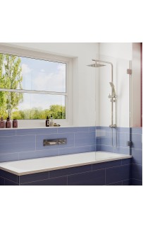 купить Шторка на ванну Ambassador Bath Screens 70х140 16041101 профиль Хром стекло CrystalPure в EV-SAN.RU