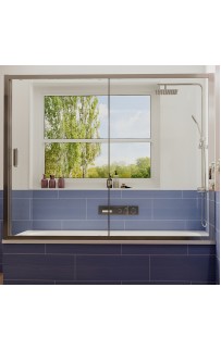 купить Шторка на ванну Ambassador Bath Screens 150х140 16041104 профиль Хром стекло CrystalPure в EV-SAN.RU