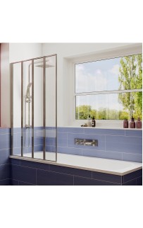 купить Шторка на ванну Ambassador Bath Screens 100х140 16041111L профиль Хром стекло CrystalPure в EV-SAN.RU