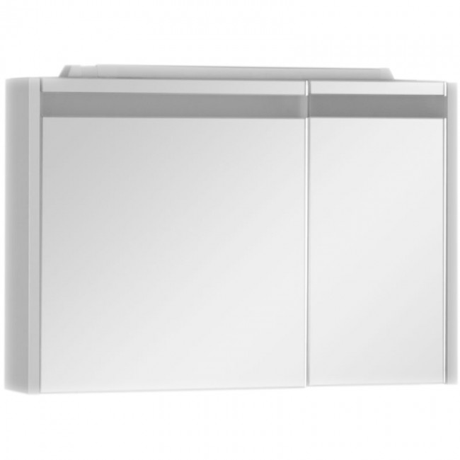 купить Зеркальный шкаф Aquanet Лайн 90 165582 с подсветкой L Белый в EV-SAN.RU
