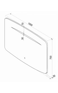купить Зеркало Art&Max Gina AM-Gin-1000-700-DS-F-H с подсветкой с сенсорным выключателем в EV-SAN.RU