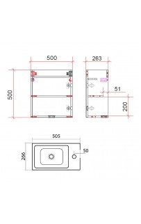 купить Тумба под раковину Art&Max Family-500-1D-SO-PB подвесная Сканди в EV-SAN.RU