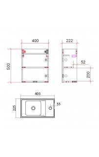 купить Тумба под раковину Art&Max Family-400-1D-SO-PE подвесная Бетон Экзотик в EV-SAN.RU