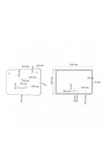 купить Зеркало Art&Max Genova AM-Gen-1200-800-DS-F с подсветкой с сенсорным выключателем Черное в EV-SAN.RU