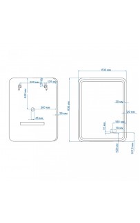 купить Зеркало Art&Max Genova AM-Gen-600-800-S-F-Т с подсветкой с сенсорным выключателем Черное в EV-SAN.RU