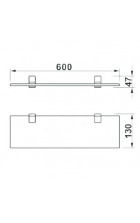 купить Стеклянная полка Art&Max Gina AM-G-2737-Nr Черный в EV-SAN.RU