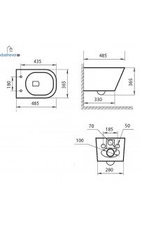 купить Унитаз Art&Max Ovale AM011CHR подвесной без сиденья в EV-SAN.RU