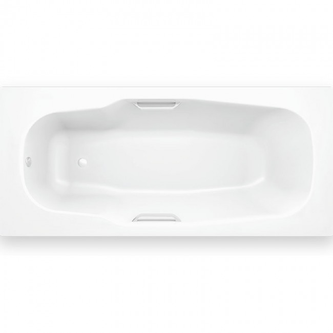 купить Стальная ванна BLB Atlantica HG B80J 180x80 с отверстиями для ручек без гидромассажа с шумоизоляцией в EV-SAN.RU