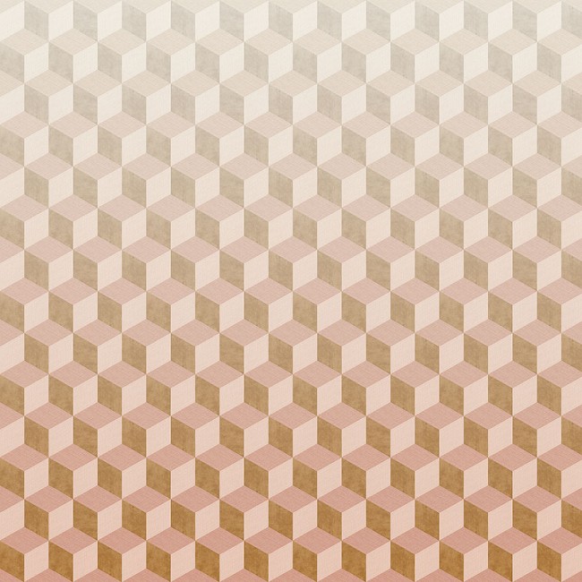 Панно BN-INTERNATIONAL Cubiq 200420 Винил на флизелине (3*2,8) Розовый/Белый, Геометрия