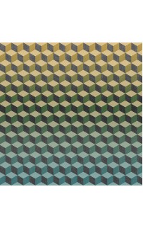 Панно BN-INTERNATIONAL Cubiq  200415DX Винил на флизелине (3*2,8) Желтый/Зеленый, Геометрия