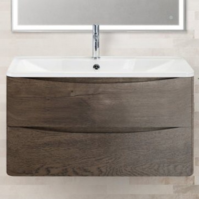 купить Тумба под раковину BelBagno ACQUA-900-2C-SO-RNG подвесная Robere Nature Grigio в EV-SAN.RU