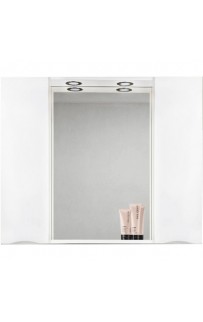 купить Зеркало со шкафом BelBagno MARINO-SPC-1000/750-2A-BL-P 100 с подсветкой Bianco Lucido в EV-SAN.RU