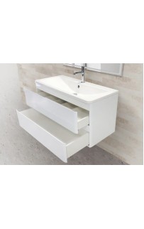 Тумба под раковину BelBagno ACQUA-800-2C-SO-BL подвесная Bianco Lucido