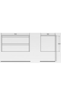 купить Тумба под раковину BelBagno Kraft 90 KRAFT-900-2C-SO-RT подвесная Табачный дуб в EV-SAN.RU