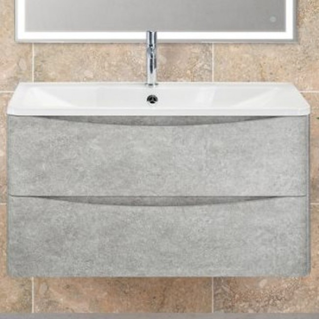 купить Тумба под раковину BelBagno ACQUA-800-2C-SO-CVG подвесная Cemento Verona Grigio в EV-SAN.RU