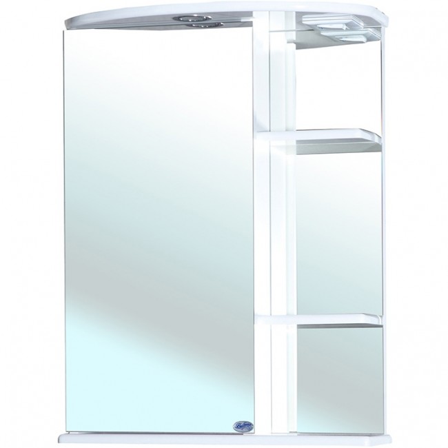 купить Зеркальный шкаф Bellezza Нарцисс 55 L 4613208002002 с подсветкой Белый в EV-SAN.RU