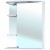 Зеркальный шкаф Bellezza Магнолия 60 R 4612709001019 с подсветкой Белый