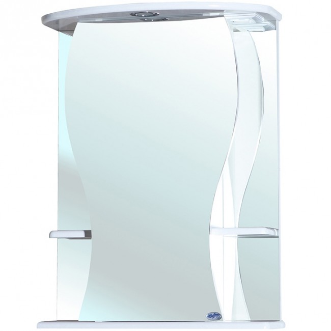 купить Зеркальный шкаф Bellezza Карина 55 L 4611808002019 с подсветкой L Белый в EV-SAN.RU