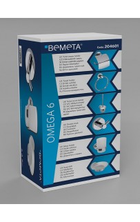 купить Набор аксессуаров для ванной Bemeta Omega 6 204601 Хром в EV-SAN.RU