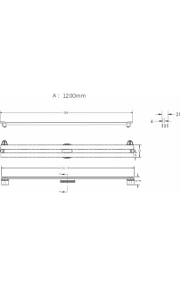 купить Душевой лоток Berges Wasserhaus Super Slim 1200 090184 с решеткой Хром матовый в EV-SAN.RU